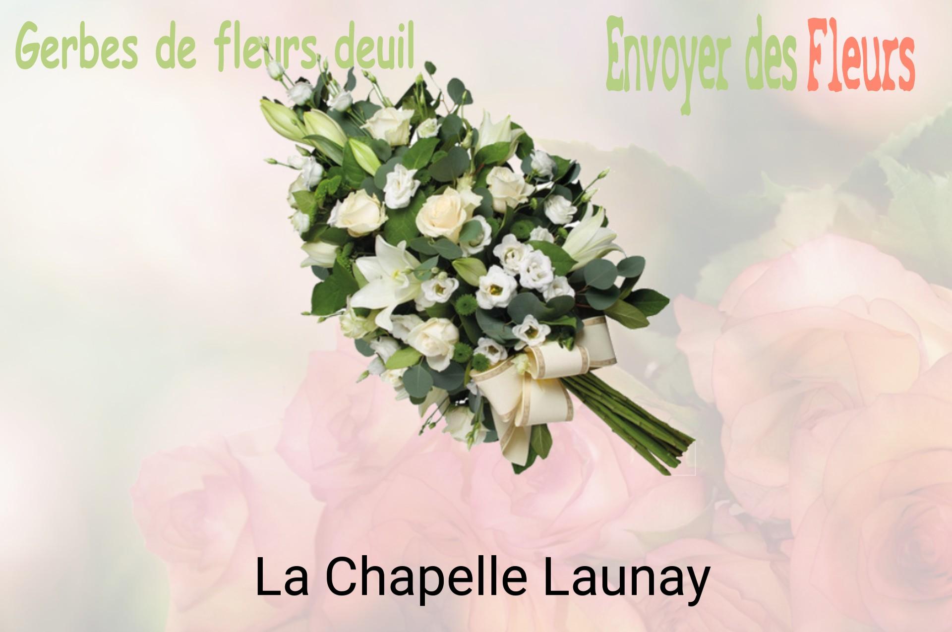 Gerbe de fleurs de deuil livrée à La Chapelle-Launay